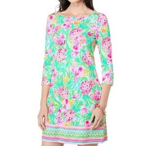 Lilly Pulitzer UPF 50+ Sophie Dress Resort White Pear Necessities Size L